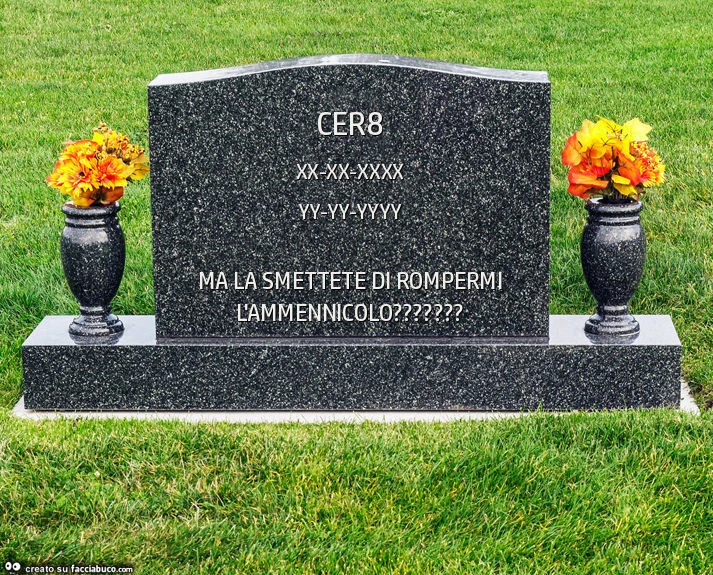 Cer8. Ma la smettete di rompermi l'ammennicolo?