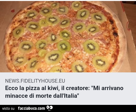 Ecco la pizza al kiwi il creatore mi arrivano minacce di morte dall'Italia