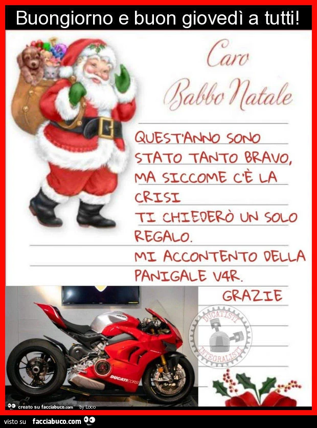 Buongiorno e buon giovedì a tutti