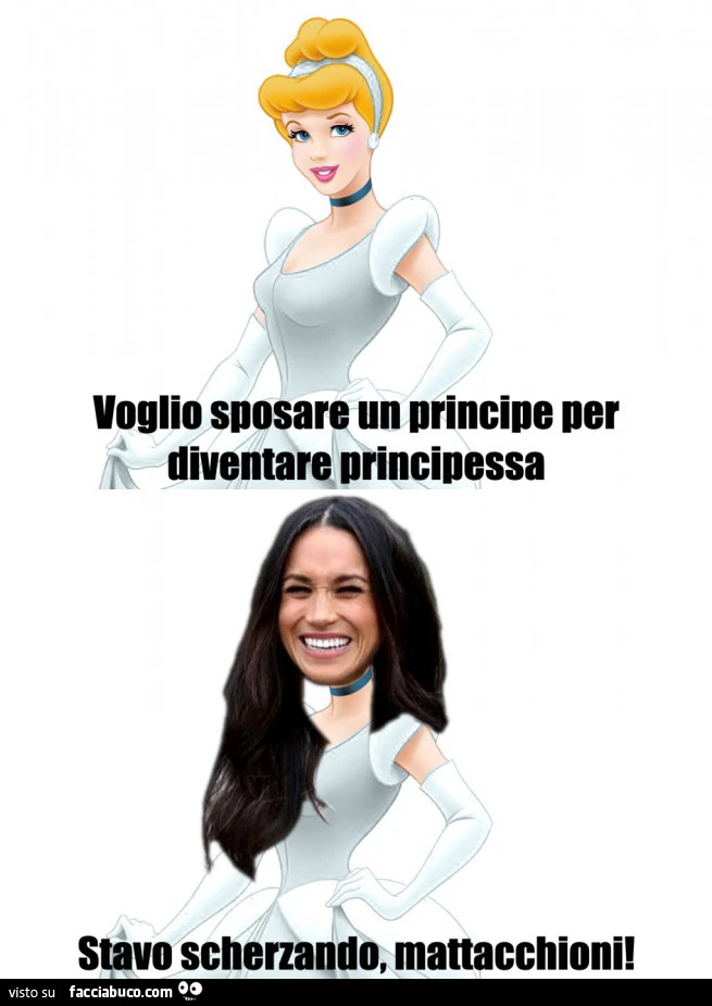 Voglio sposare un principe per diventare principessa. Stavo scherzando, mattacchioni