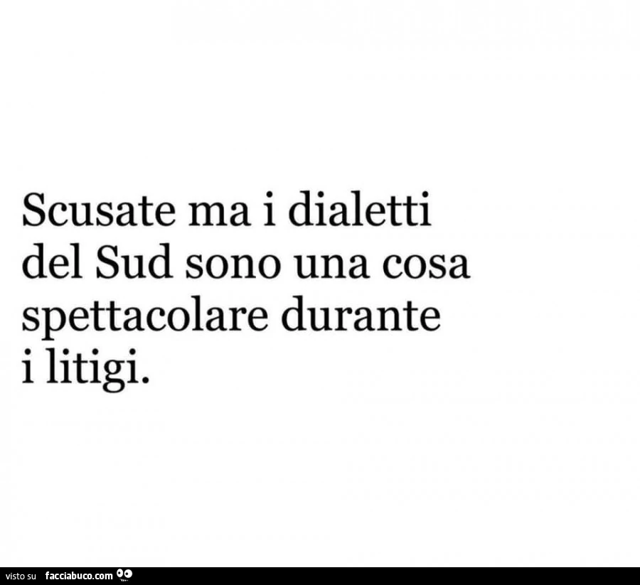 Scusate ma i dialetti del sud sono una cosa spettacolare durante i litigi