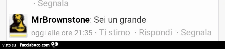 Mrbrownstone: Sei un grande