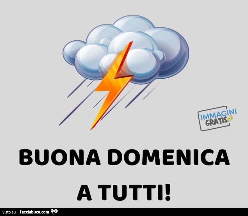 Buona domenica temporalesca a tutti