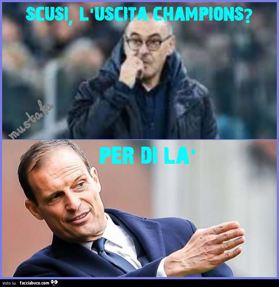 Scusi, l'uscita champions? Per di là
