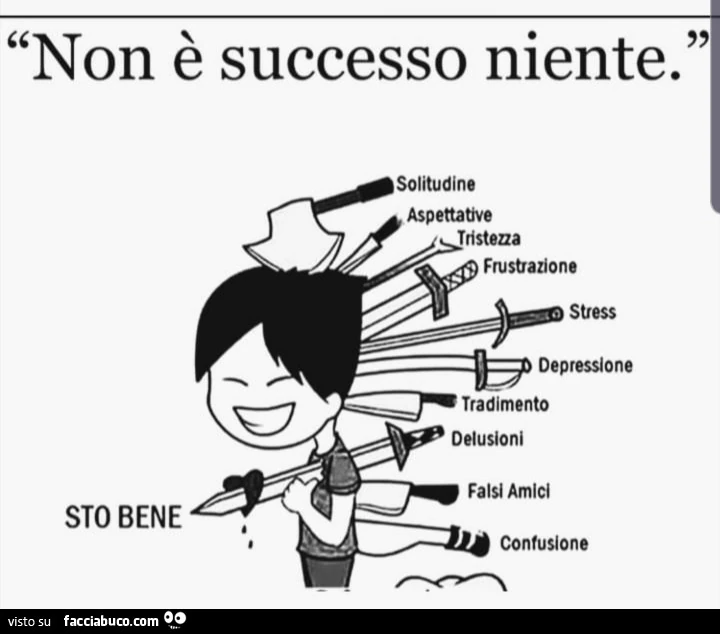 Non è successo niente. Sto bene