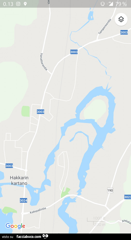 Fiume finlandese da Google Maps