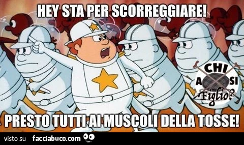 Hey sta per scorreggiare presto tutti ai muscoli della tosse