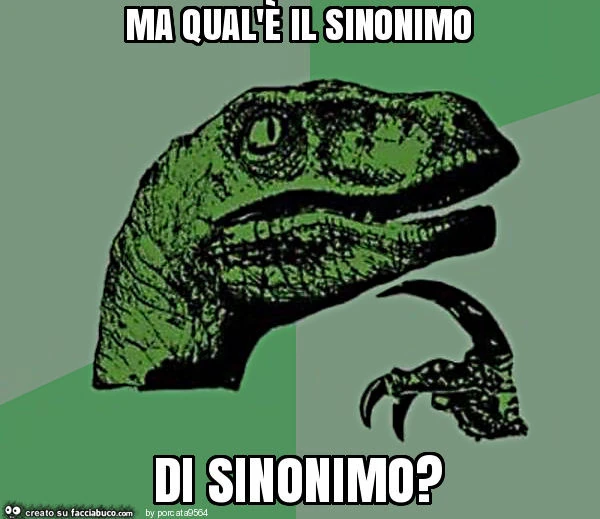 Ma qual'è il sinonimo di sinonimo?