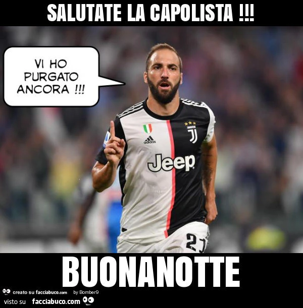 Salutate la capolista! Buonanotte