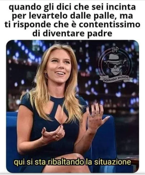 Quando gli dici che sei incinta per levartelo dalle palle ma ti risponde