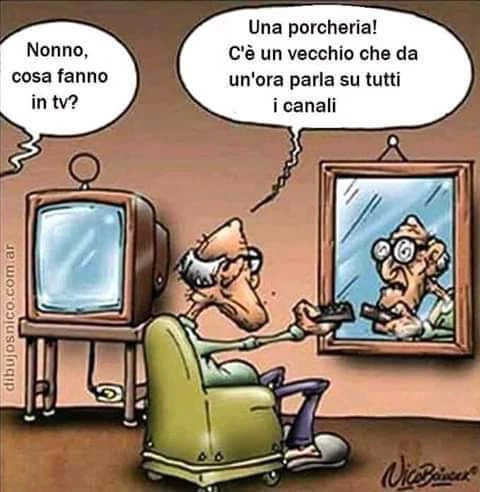 Vecchio allo specchio