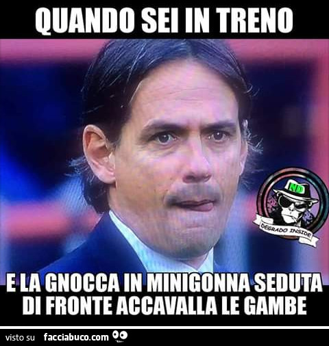 Quando sei in treno e la gnocca in minigonna seduta di fronte