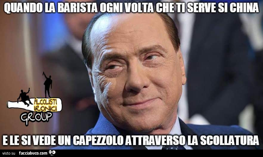 Quando la barista ogni volta che ti serve si china e le si vede un capezzolo attraverso la scollatura