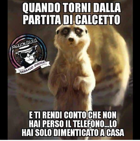 Quando torni dalla partita di calcetto e ti rendi conto che non hai perso il telefono