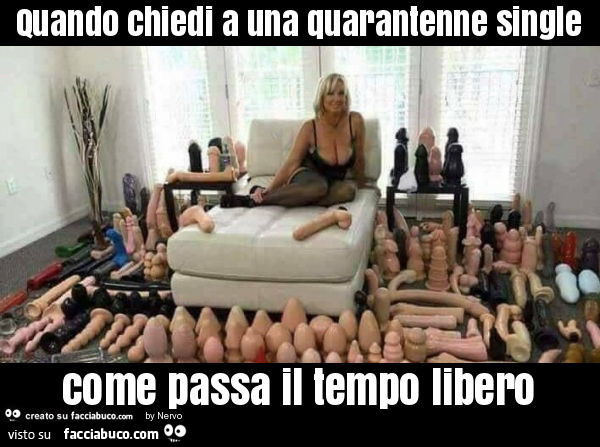 Quando chiedi a una quarantenne single come passa il tempo libero