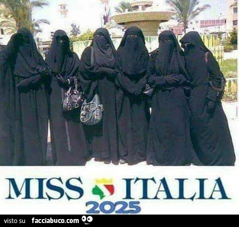 Miss Italia 2025 in burka