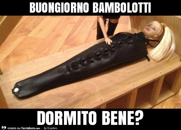 Buongiorno bambolotti dormito bene?