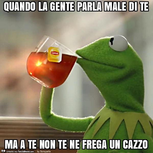 Quando la gente parla male di te ma a te non te ne frega un cazzo