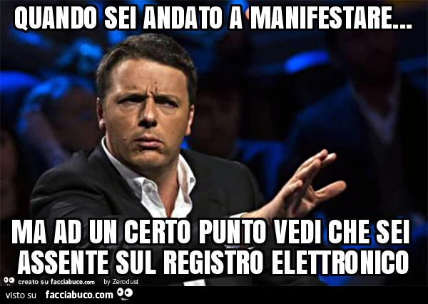 Quando sei andato a manifestare&hellip; ma ad un certo punto vedi che sei assente sul registro elettronico