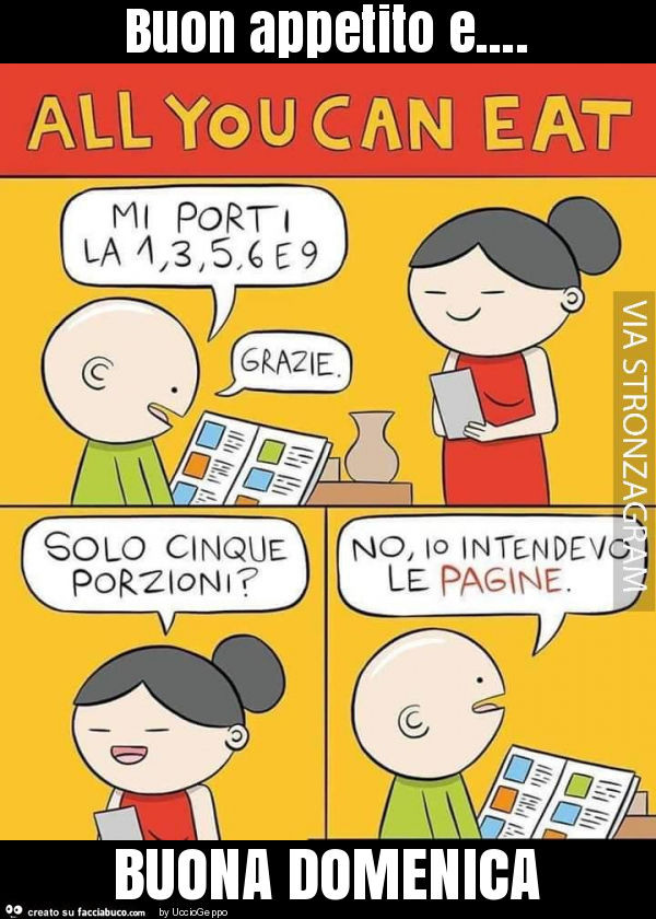 Buon appetito e… buona domenica