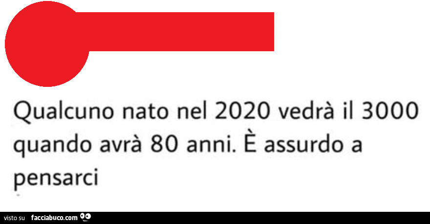 Qualcuno nato nel 2020 vedrà il 3000 quando avrà 80 anni. È Assurdo a pensarci
