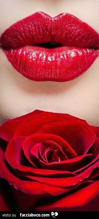 Labbra rosse come la rosa