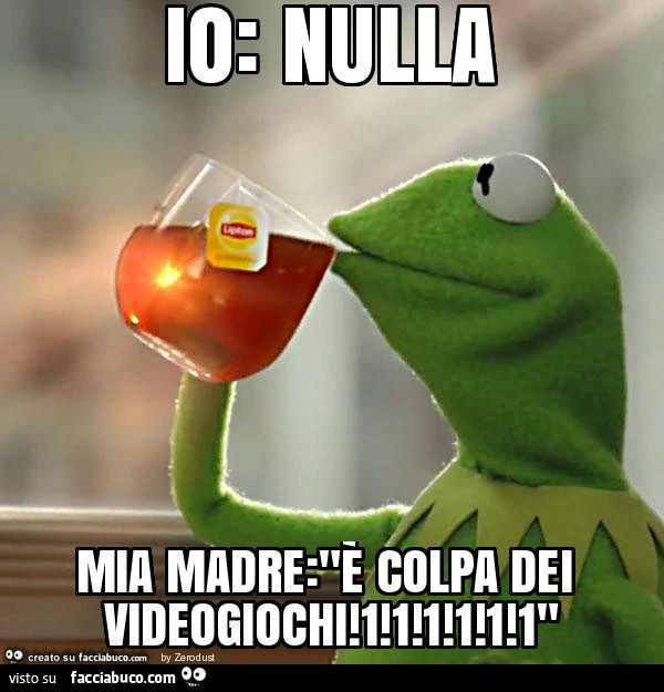 Io: nulla mia madre: "è colpa dei videogiochi! 1! 1! 1! 1! 1! 1"