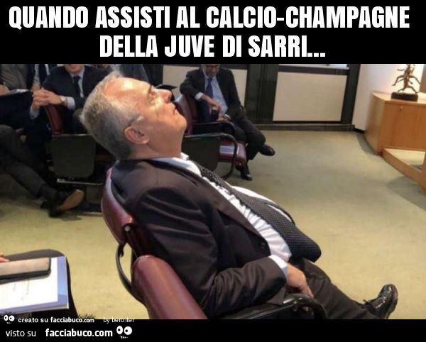 Quando assisti al calcio-champagne della juve di sarri