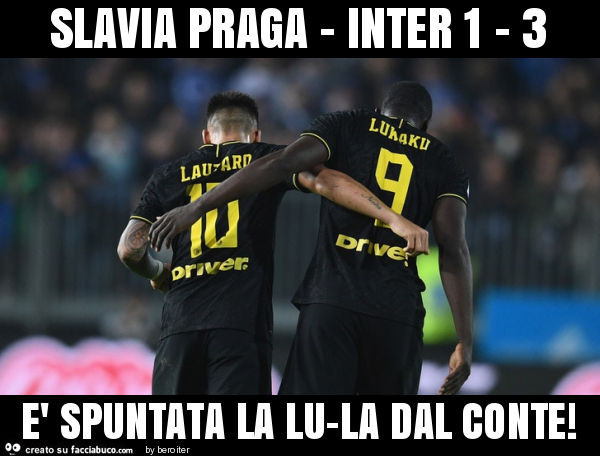 Slavia praga - inter 1 - 3 è spuntata la lu-la dal conte