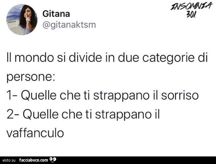 Il Mondo Si Divide In Due Categorie