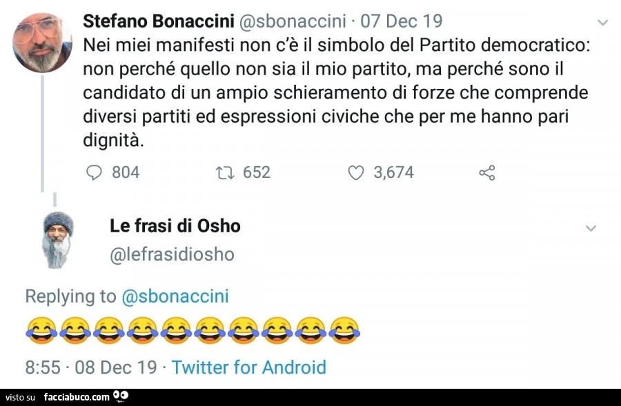 Stefano bonaccini: nei miei manifesti non c'è il simbolo del partito democratico: non perché quello non sia il mio partito, ma perché sono il candidato di un ampio schieramento di forze