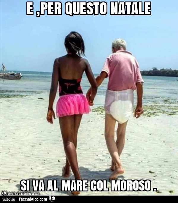 E, per questo natale si va al mare col moroso