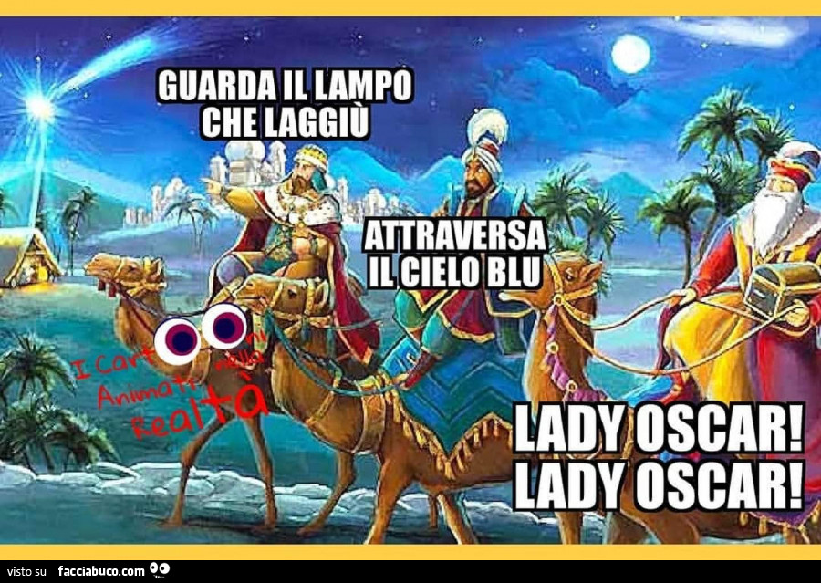 Guarda il lampo che laggiù attraversa il cielo blu. Lady oscar! Lady oscar