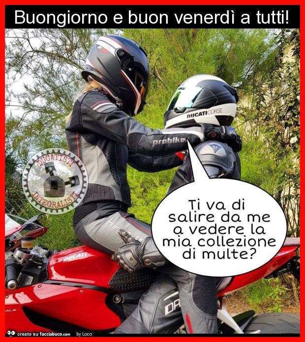 Buongiorno e buon venerdì a tutti