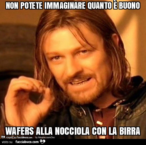 Non potete immaginare quanto è buono wafers alla nocciola con la birra