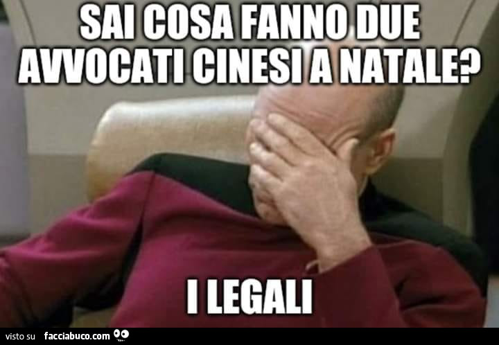 Sai cosa fanno due avvocati cinesi a natale? I legali
