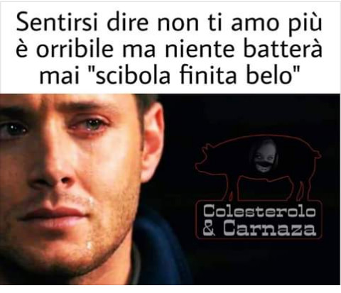 Sentirsi dire non ti amo più è orribile ma niente batterà scibola finita belo