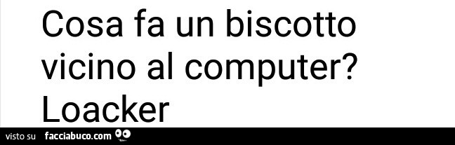Cosa fa un biscotto vicino al computer? Loacker