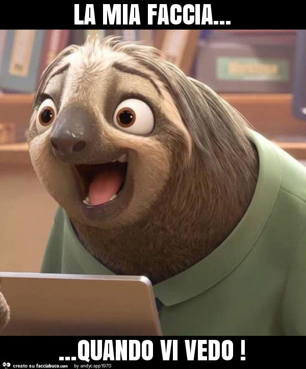 La mia faccia… quando vi vedo