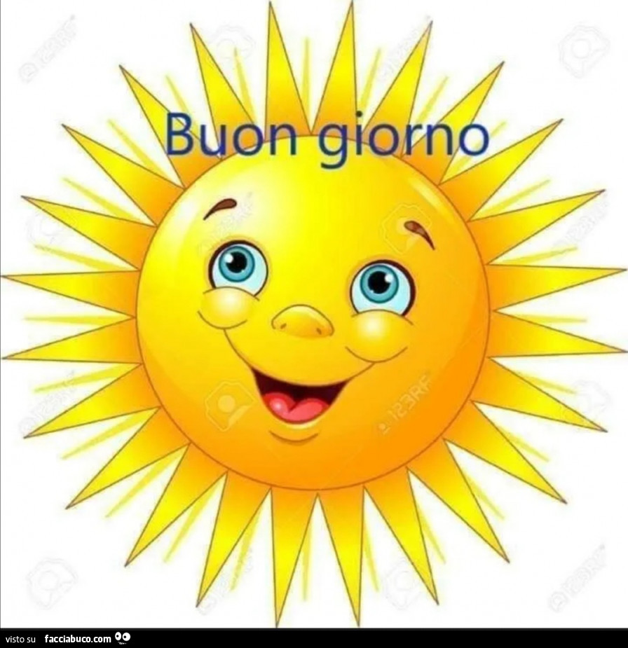 Sole sorridente. Buon giorno