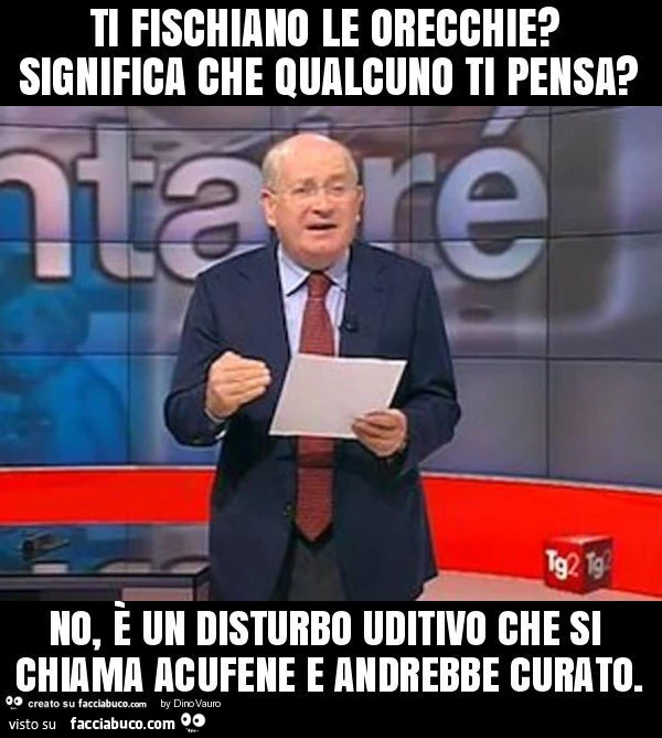 Ti fischiano le orecchie? Significa che qualcuno ti pensa? No, è un disturbo uditivo che si chiama acufene e andrebbe curato