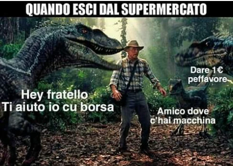 Quando sci dal supermercato dare 1 euro