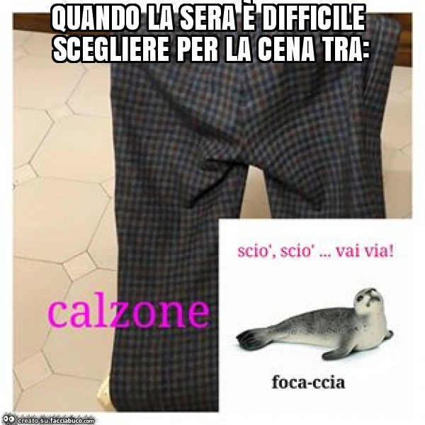 Quando la sera è difficile scegliere per la cena tra