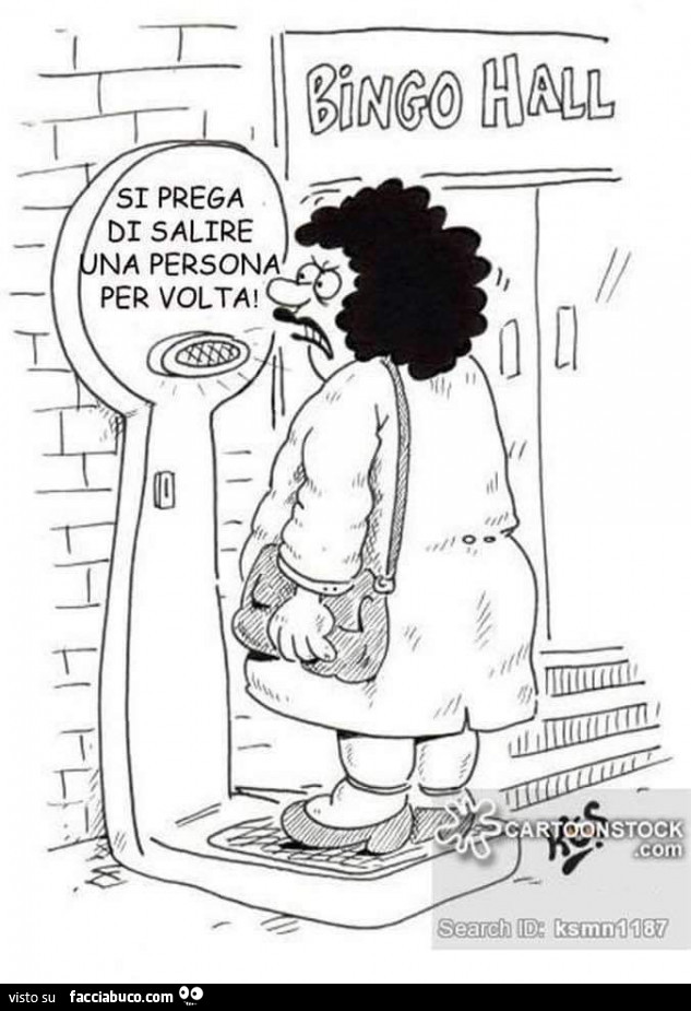 Si prega di salire una persona per volta