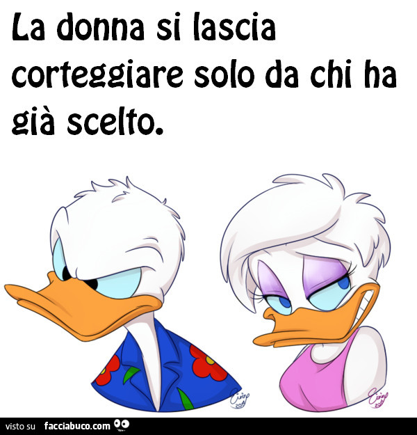 La donna si lascia corteggiare solo da chi ha già scelto