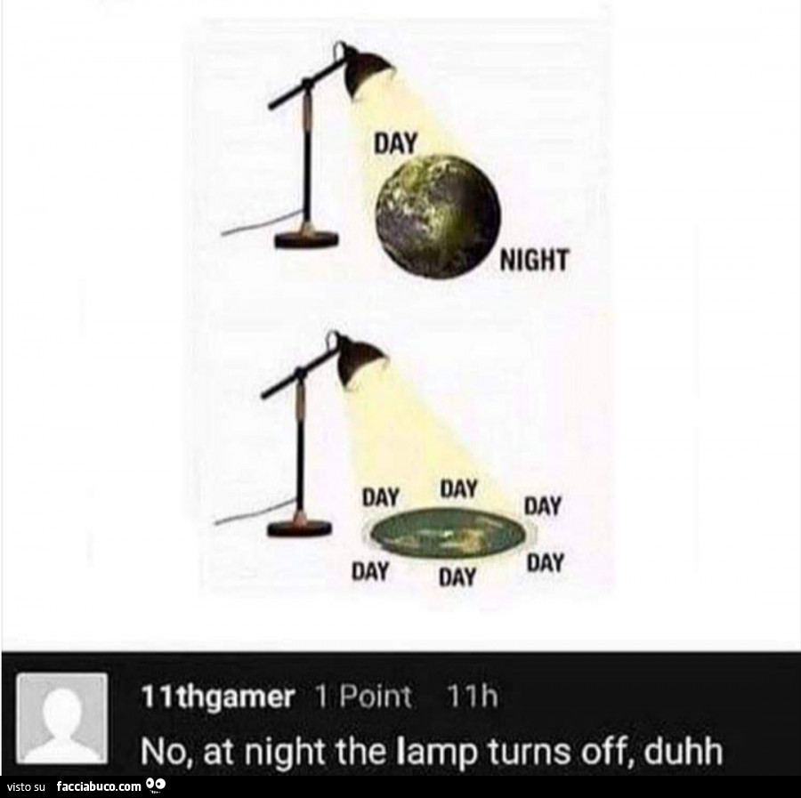 No, at night the lamp turns off, duhh