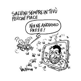 Salvini sempre in tivù perchè piace. Noi ne andiamo pazze