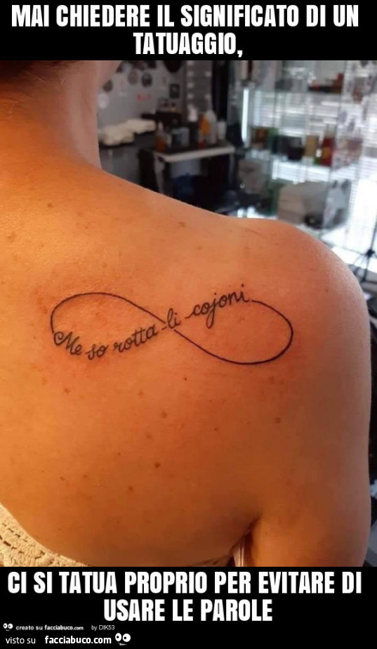 Mai chiedere il significato di un tatuaggio, ci si tatua proprio per evitare di usare le parole