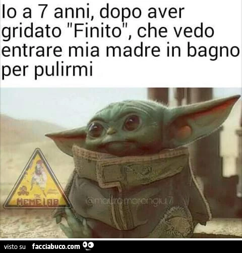 Io a 7 anni dopo aver gridato finito che vedo mua madre