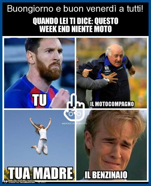 Buongiorno e buon venerdì a tutti